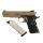 Softair - Pistole - KJ Works M1911 MEU Full Metal GBB-Tan - ab 18, über 0,5 Joule