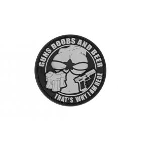 JTG Guns Boobs and Beer Rubber Patch Color