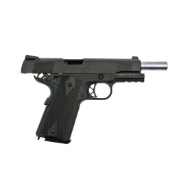 Softair - Pistole - WE M1911 Tactical Full Metal V3 GBB-Schwarz - ab 18, über 0,5 Joule