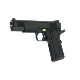 Softair - Pistole - WE M1911 Tactical Full Metal V3 GBB-Schwarz - ab 18, über 0,5 Joule