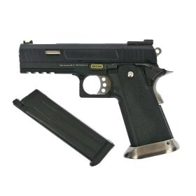 Softair - Pistole - WE Hi-Capa 4.3 Force Full Metal GBB-Schwarz - ab 18, über 0,5 Joule