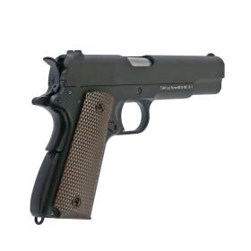 Softair - Pistole - WE M1911 Full Metal V3 GBB-Schwarz - ab 18, über 0,5 Joule