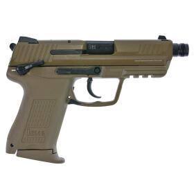 SET !!! Softair - Pistol - HECKLER & KOCH HK45 CT 6 mm GBB - FDE - from 18, over 0.5 joules