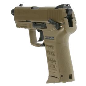 SET !!! Softair - Pistol - HECKLER & KOCH HK45 CT 6 mm GBB - FDE - from 18, over 0.5 joules