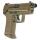 SET !!! Softair - Pistol - HECKLER & KOCH HK45 CT 6 mm GBB - FDE - from 18, over 0.5 joules