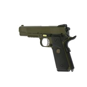 SET !!! Softair - Pistol - WE - M1911 MEU Tactical Full Metal GBB OD - from 18, over 0.5 joules