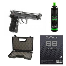 SET !!! Softair - Pistol - LS - M9 GBB silver - from 18,...