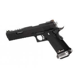 SET !!! Softair - Pistole - WE - Hi-Capa 6 Force A Black Barrel Full Metal GBB - ab 18, über 0,5 Joule