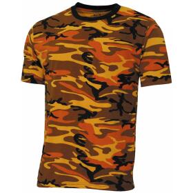 US T-Shirt, "Streetstyle",orange-camo, 140-145...