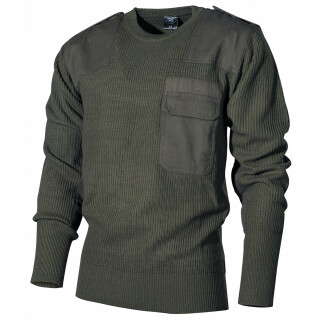 BW sweater, with breast pocket,olive