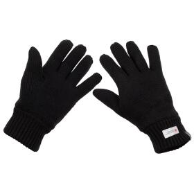 Knitted gloves, black,3M Thinsulate Insulation