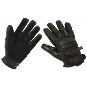 Leather gloves, "Protect",black, cut-resistant