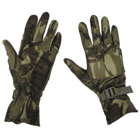 Brit. Leather gloves, branded Warm Weather, MTP camouflage