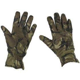 Brit. Leather gloves, branded MK II Combat, lined, MTP