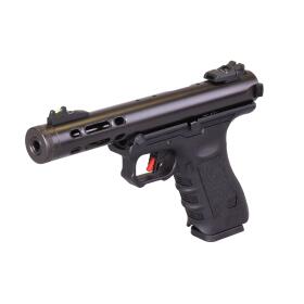 Softair - Pistole - WE G-Series Galaxy schwarz Gas BlowBack - ab 18, über 0,5 Joule