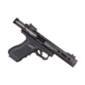 Softair - Pistole - WE G-Series Galaxy schwarz Gas BlowBack - ab 18, über 0,5 Joule