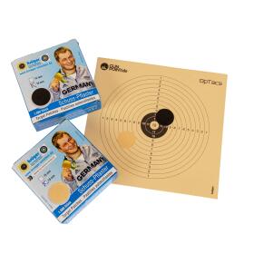 Krüger Schusspflaster  SET 19mm - 1000 Stk. Schwarz - 1000 Stk. Beige