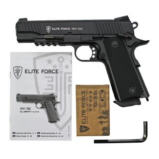 Softair - Pistole - ELITE FORCE 1911 TAC CO2 GBB - ab 18, über 0,5 Joule