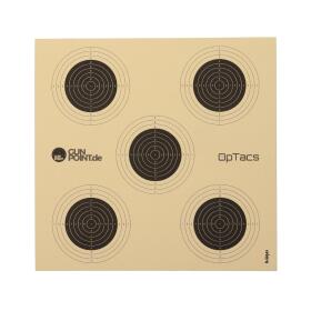 Air rifle target 14 x 14 cm with 5 mirrors