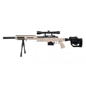 Softair - Gewehr - GSG 4410 Sniper Federdruck tan - inkl. Zielfernrohr - ab 18, über 0,5 Joule